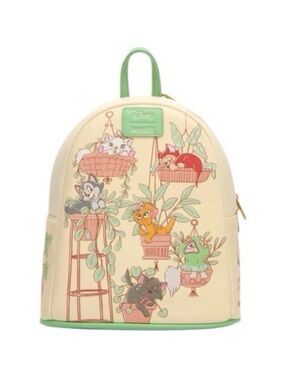 Loungefly Disney Cats & Plants Mini Backpack Oliver & Aristocats Kitty Bag NWT